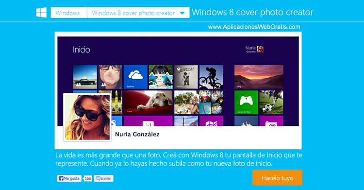 Windows 8 Cover Photo Creator
