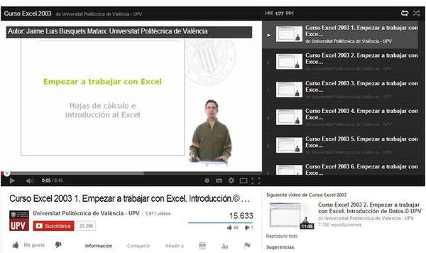 Curso de Excel gratis en videos