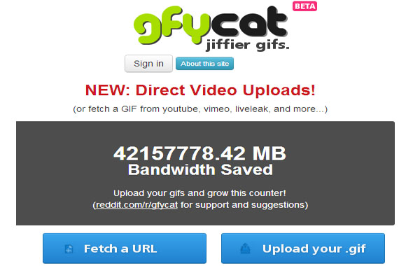 Gfycat - crear videos html5 a partir de gifs