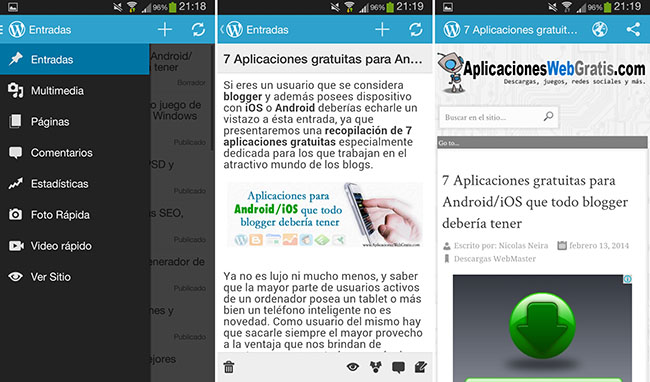 Wordpress para Android
