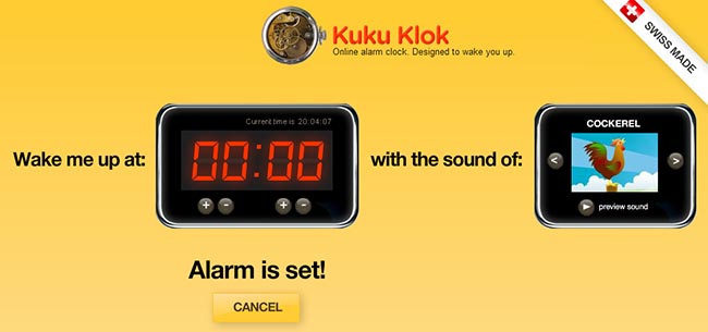 Reloj despertador online